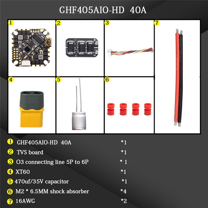 Drone With Rc 2 - ABTI-GHF405AIO-HD 40A AIO Uçuş Kontrol Cihazı,