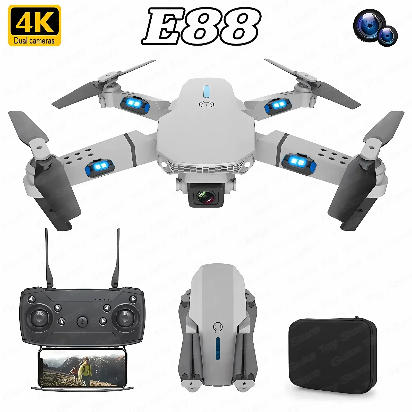 Nano Quad Fpv - E88 Pro WIFI FPV Drone Geniş