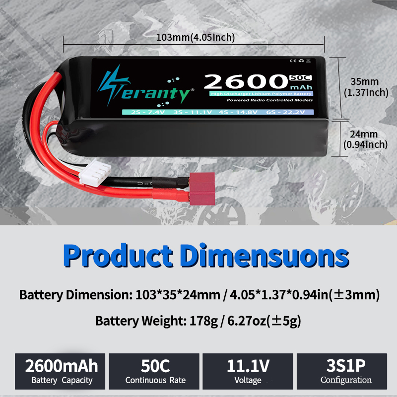 TERANTY 3S 2200/2400/2600mAh L - Drone Rc Boat incelemesi ve fiyatı