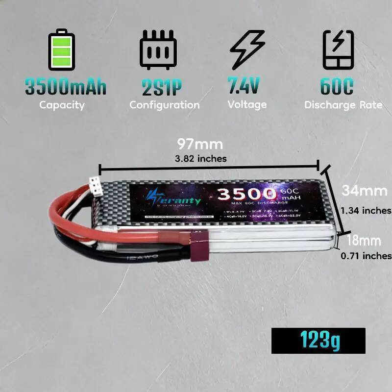 TERANTY 2S LiPo Pil 7.4V 3500m - Nano Quad Fpv incelemesi ve fiyatı