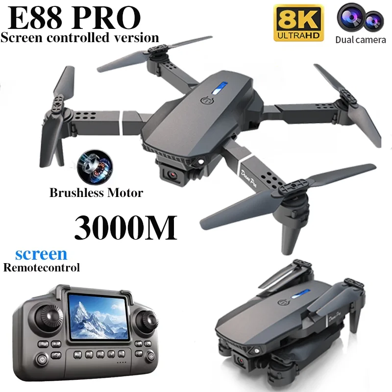 Profesyonel E88 PRO Drone, Ekr - Nano Quad Fpv incelemesi ve fiyatı