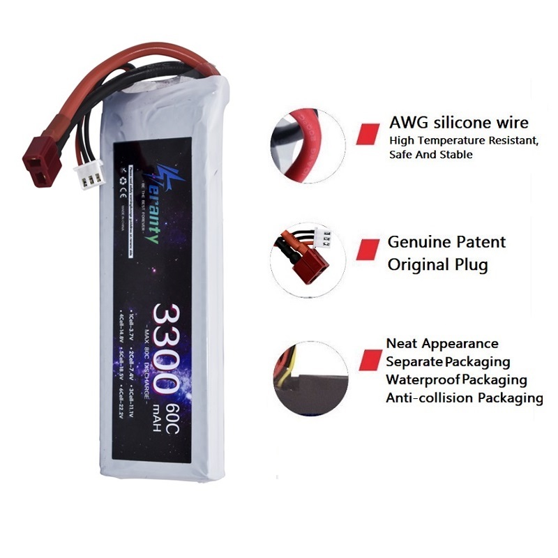 2S 7.4V LiPo Pil 3300mAh 60C A - Drone Rc Boat incelemesi ve fiyatı