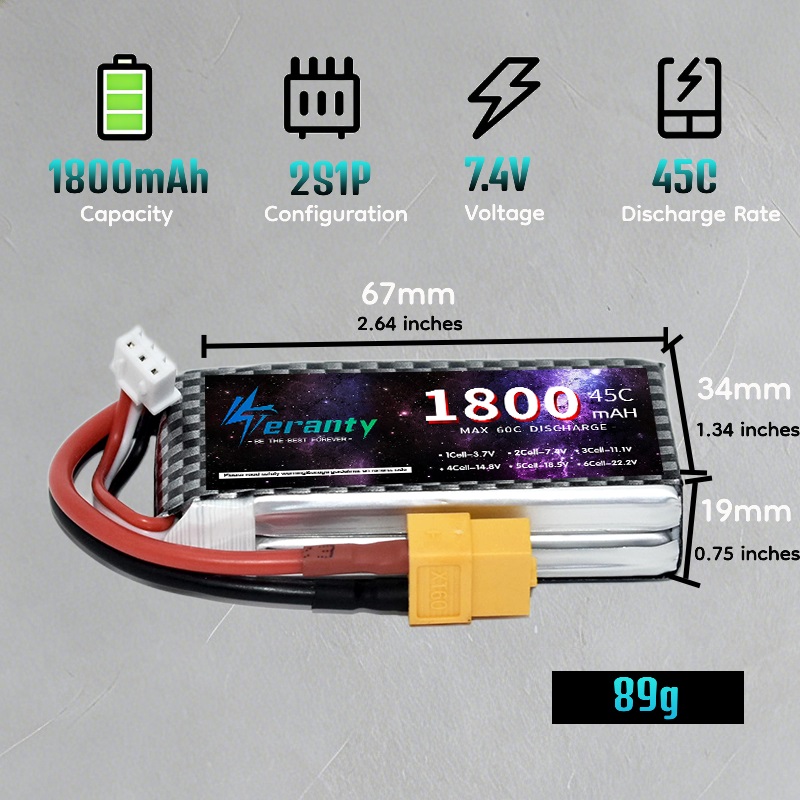 TERANTY 2S 3S 4S 1800mAh Lipo  - Drone Rc Boat incelemesi ve fiyatı