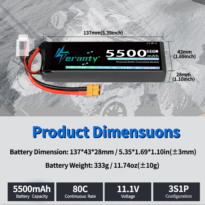 1/2 adet TERANTY 3S Lipo Pil 5 - Drone Rc Boat incelemesi ve fiyatı